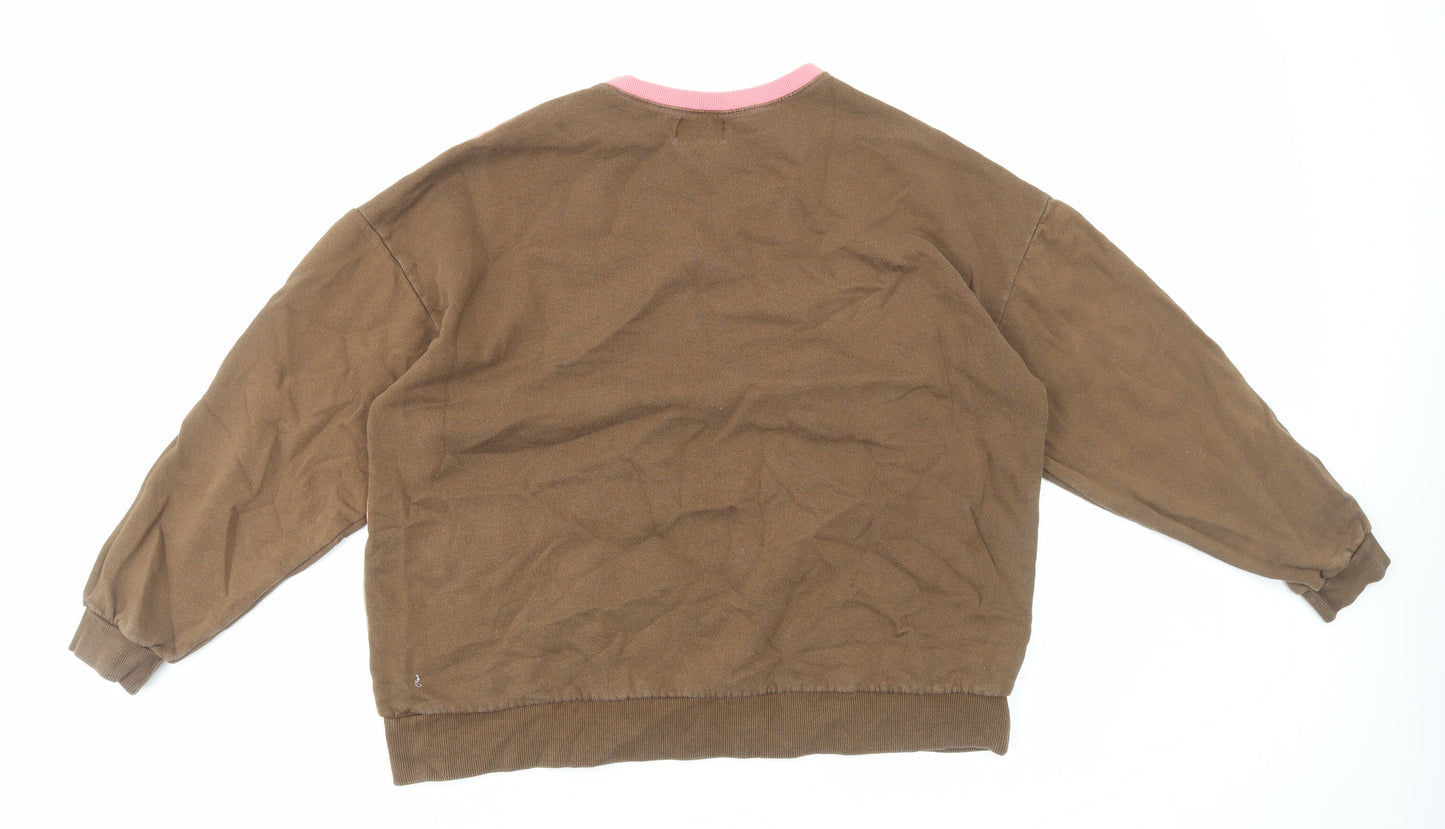 Womens UK Size L Pull&Bear Multicoloured Pullover Sweatshirt