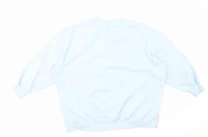 Primark Womens Blue Cotton Pullover Sweatshirt Size L Pullover - Happy Days