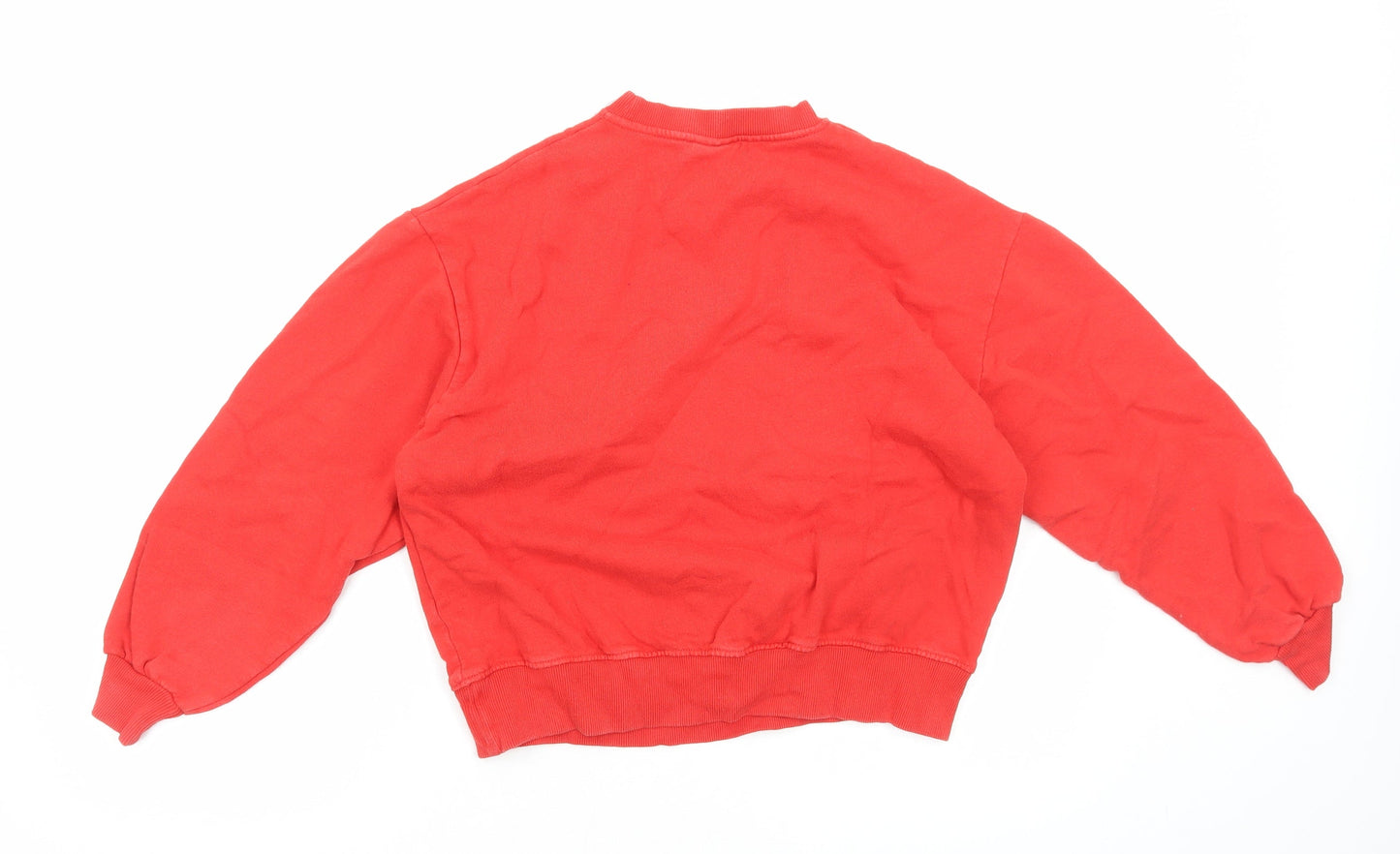 Womens UK Size S Pull&Bear Red Pullover Sweatshirt