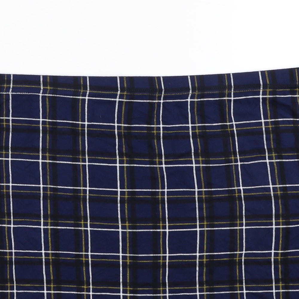 Boohoo Womens Blue Geometric Viscose Bandage Skirt Size 28