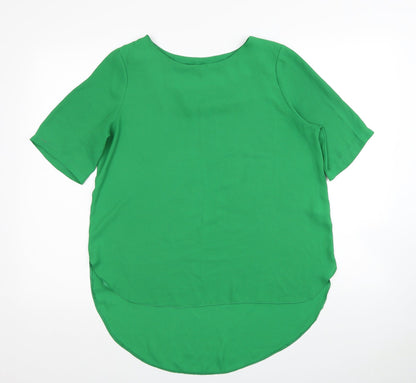 Womens UK Size 8 Preworn Green Basic T-Shirt