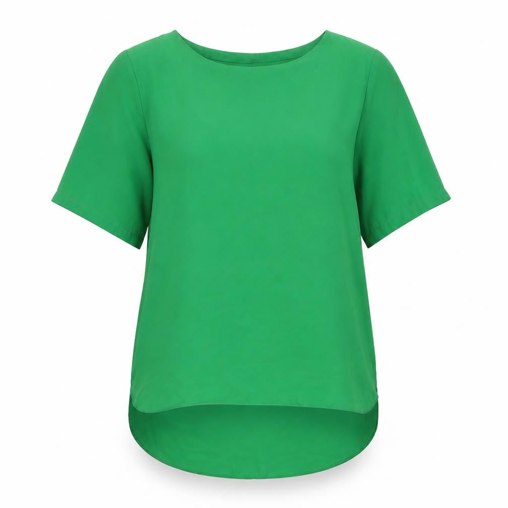 Womens UK Size 8 Preworn Green Basic T-Shirt