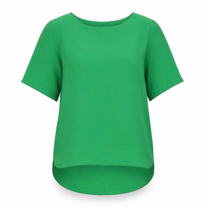 Womens UK Size 8 Preworn Green Basic T-Shirt