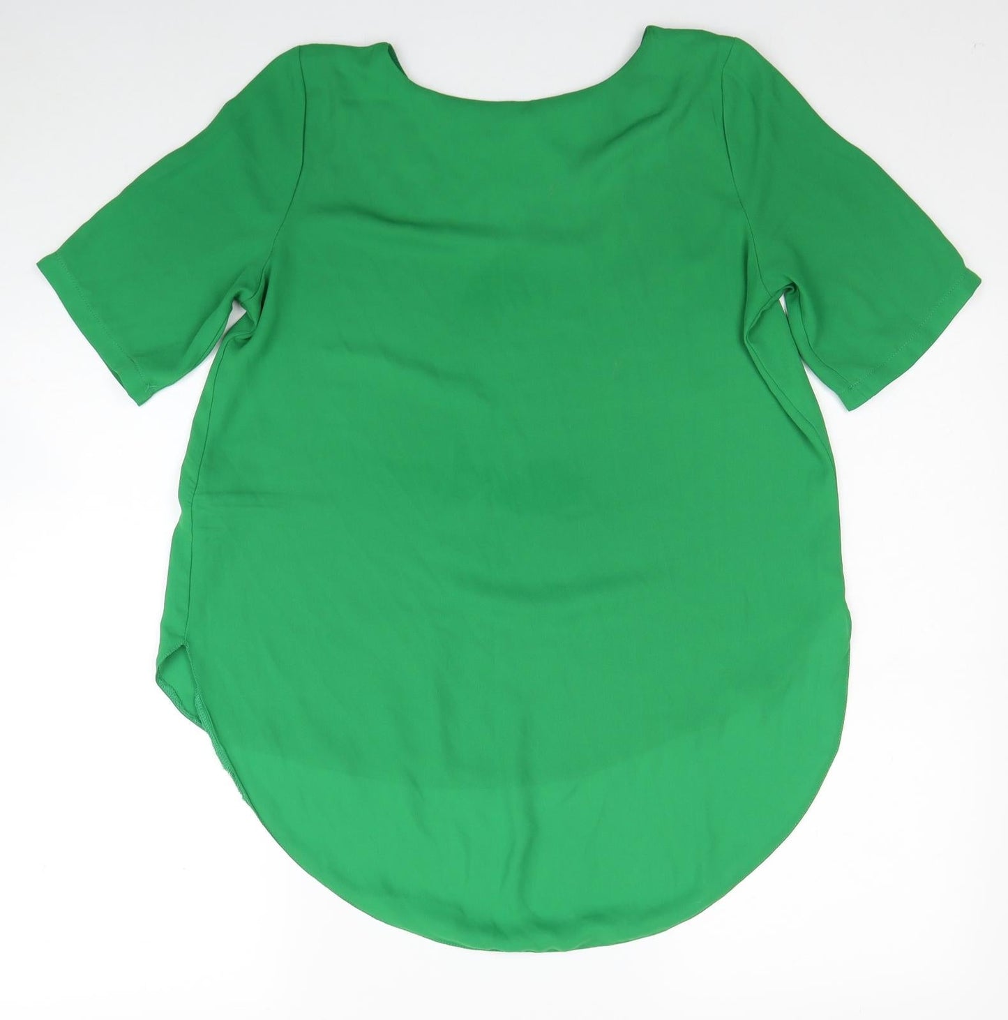 Womens UK Size 8 Preworn Green Basic T-Shirt