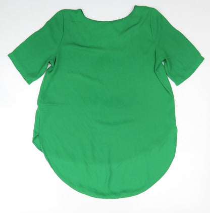 Womens UK Size 8 Preworn Green Basic T-Shirt