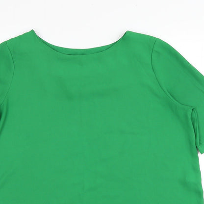 Womens UK Size 8 Preworn Green Basic T-Shirt