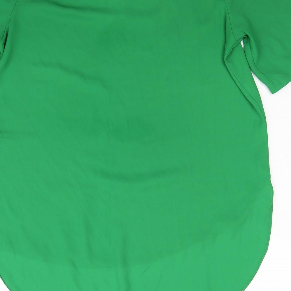 Womens UK Size 8 Preworn Green Basic T-Shirt