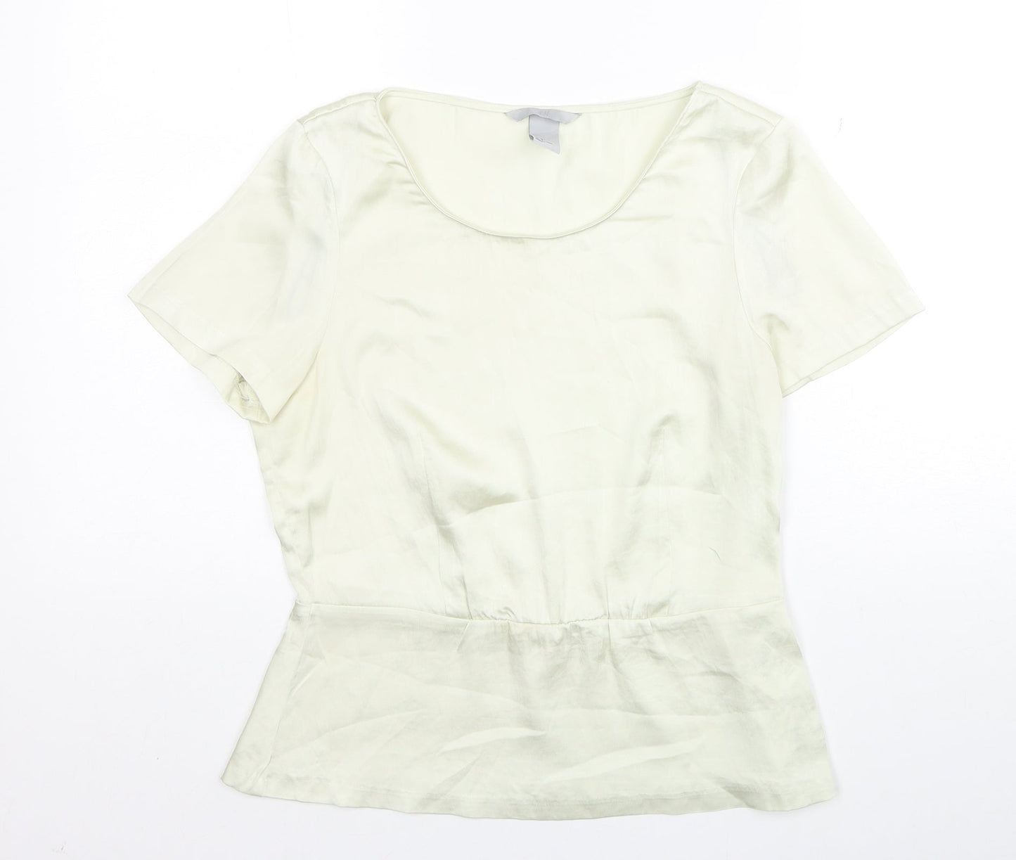 Womens UK Size 8 H&M Ivory Basic Blouse