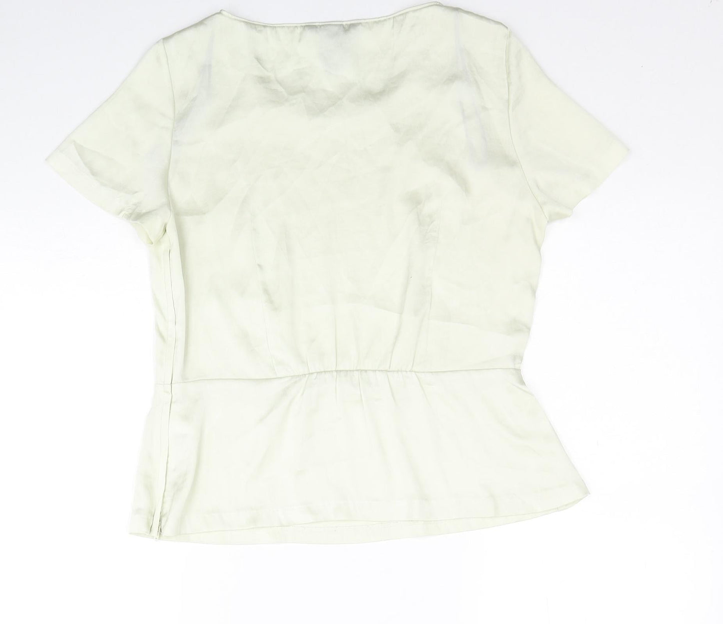 Womens UK Size 8 H&M Ivory Basic Blouse
