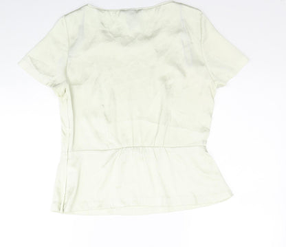 Womens UK Size 8 H&M Ivory Basic Blouse