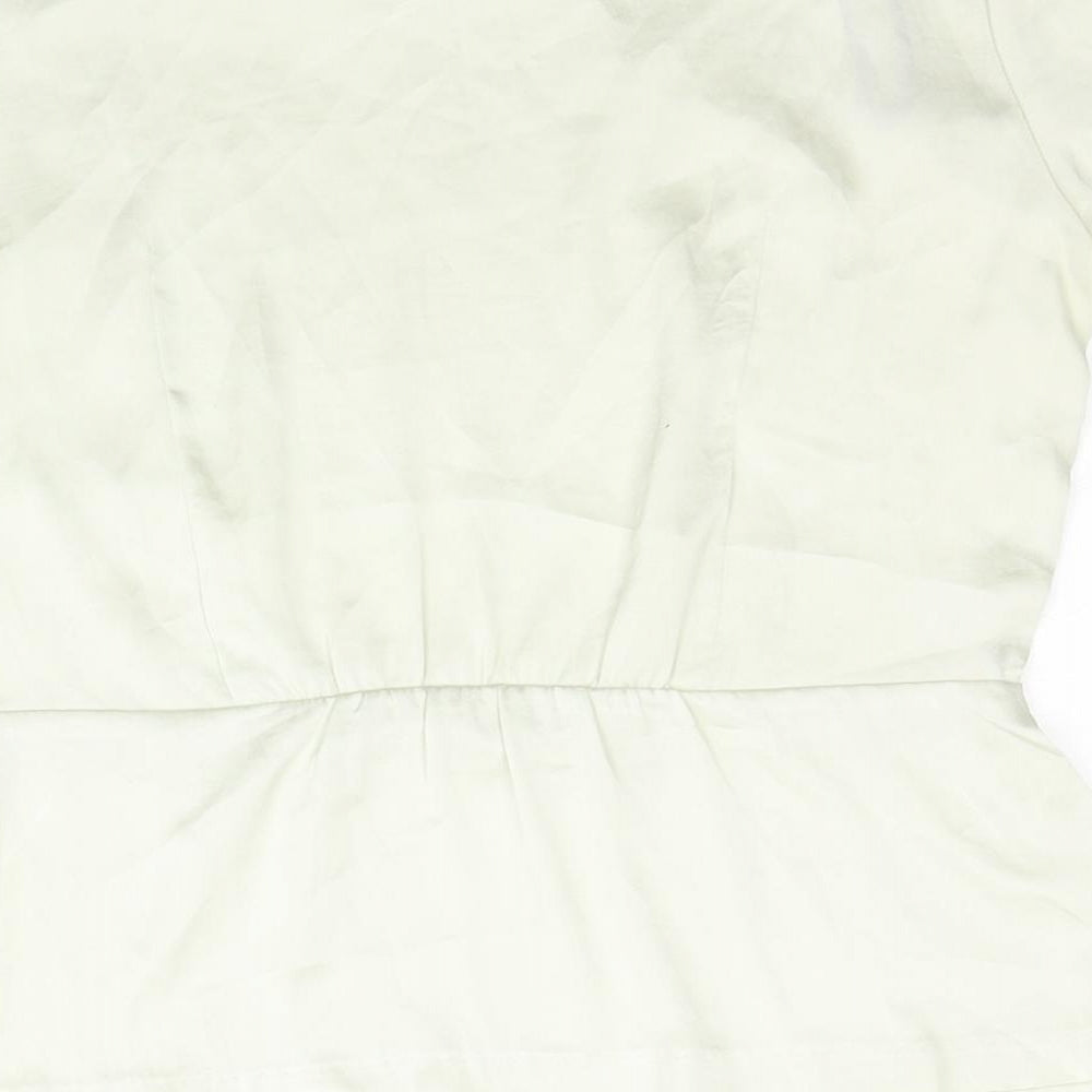 Womens UK Size 8 H&M Ivory Basic Blouse