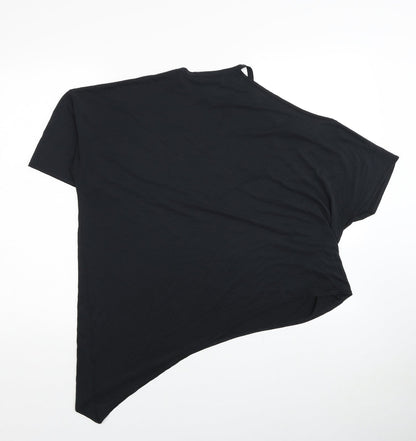 Womens UK Size 8 River Island Black Basic T-Shirt