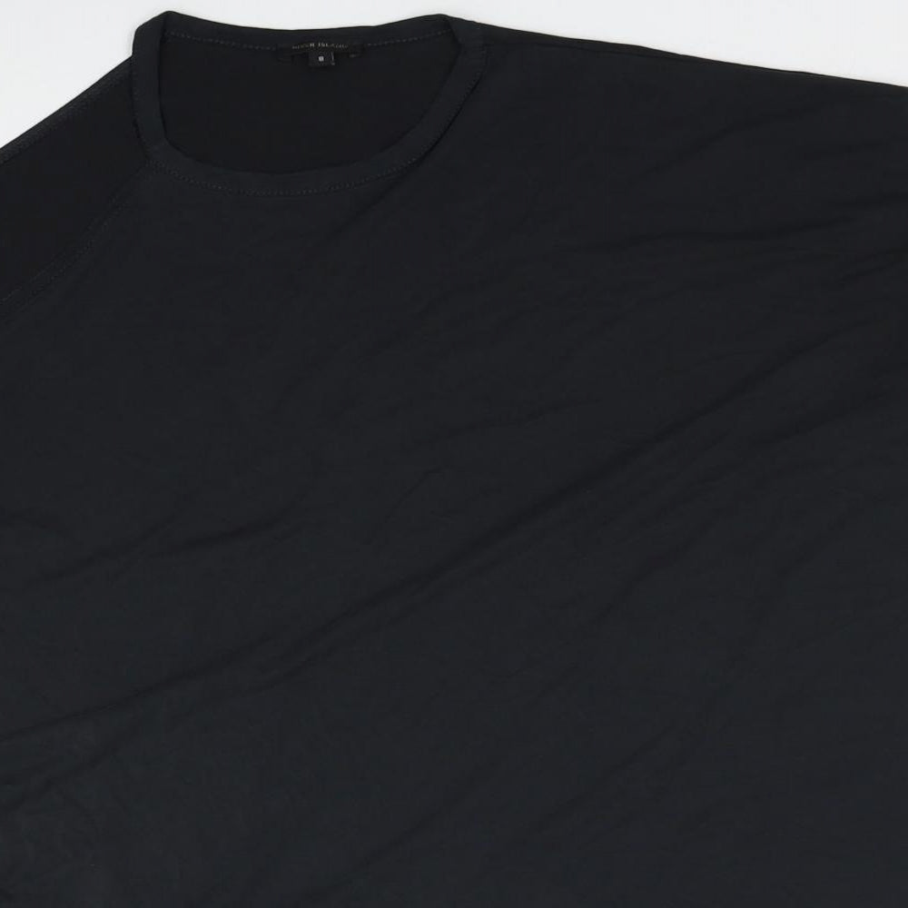 Womens UK Size 8 River Island Black Basic T-Shirt