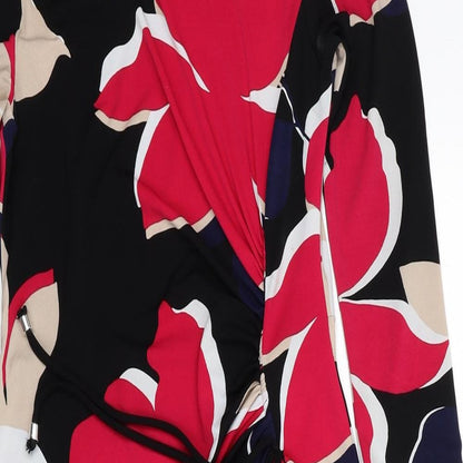 Debenhams Womens Multicoloured Geometric Polyester Sheath Size 8 Boat Neck Pullover