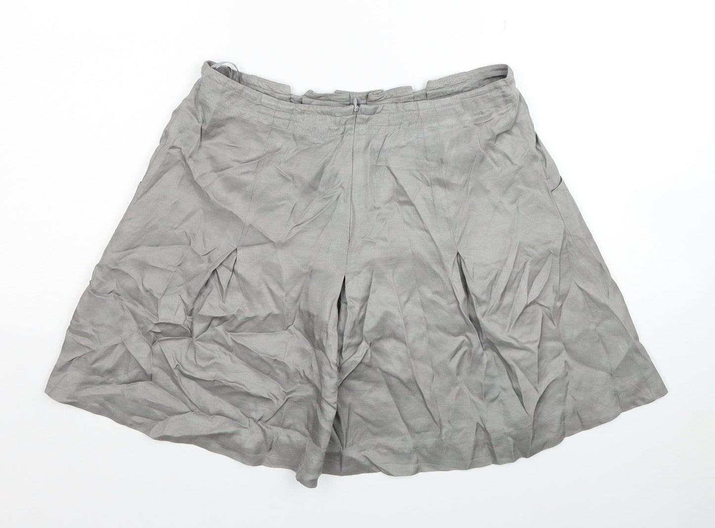 Untold Womens Green Viscose Flare Skirt Size 10 Zip