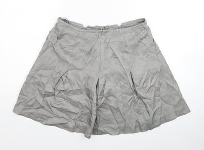 Untold Womens Green Viscose Flare Skirt Size 10 Zip