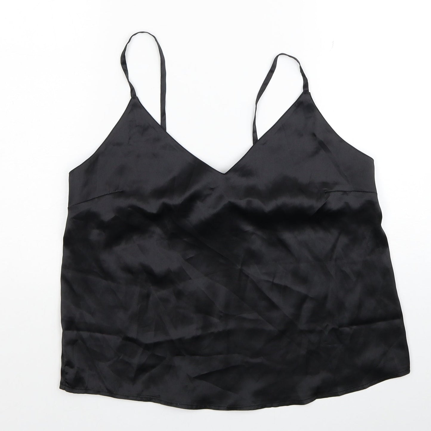 Womens UK Size 10 ASOS Black Basic Tank