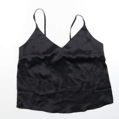Womens UK Size 10 ASOS Black Basic Tank
