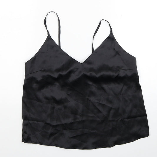 Womens UK Size 10 ASOS Black Basic Tank