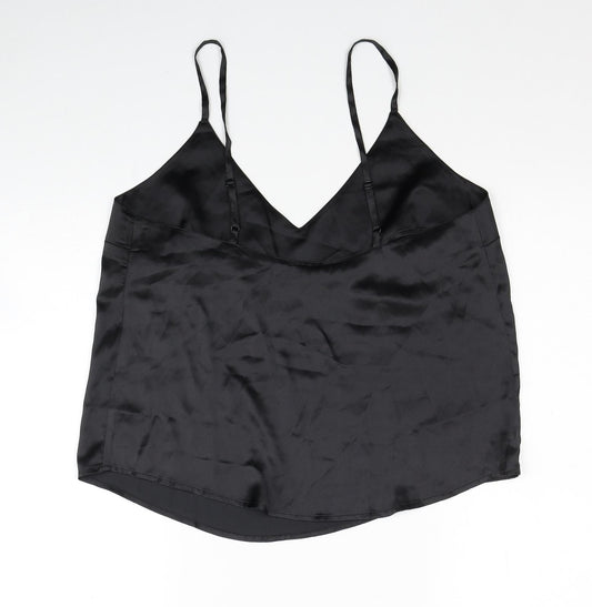Womens UK Size 10 ASOS Black Basic Tank