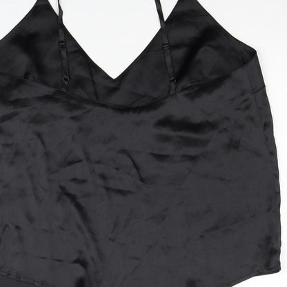 Womens UK Size 10 ASOS Black Basic Tank