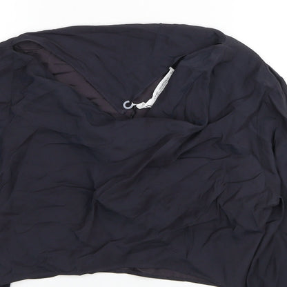 Womens UK Size S Zara Black Cropped Blouse