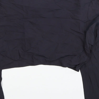 Womens UK Size S Zara Black Cropped Blouse