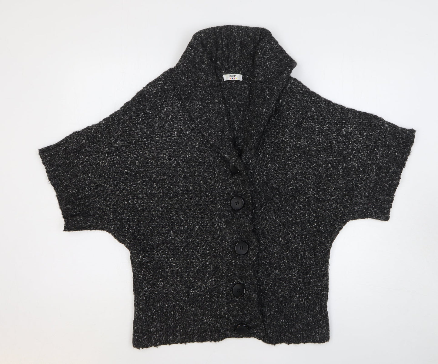 Womens UK Size M Happit Grey Cardigan Jumper