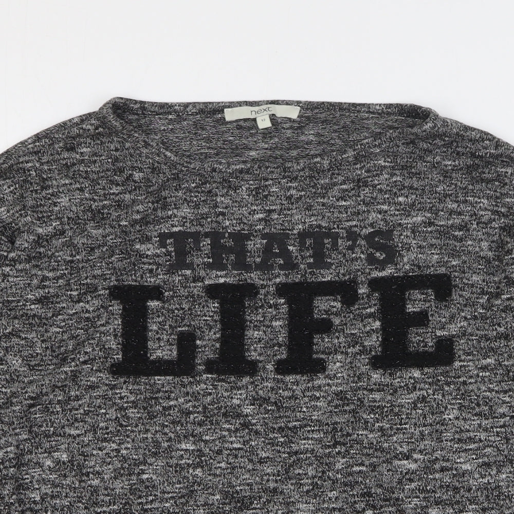 Womens UK Size 12 NEXT Grey Basic T-Shirt