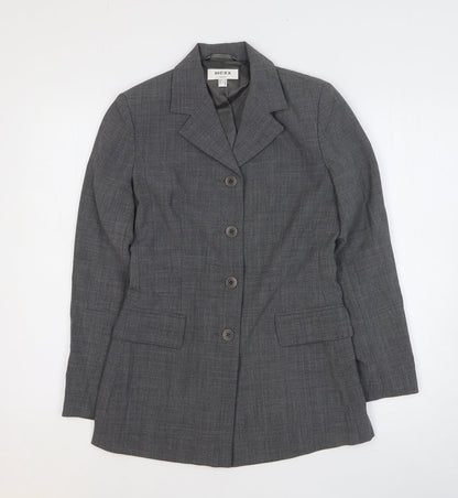 Mexx Womens Grey Polyester Jacket Suit Jacket Size 8