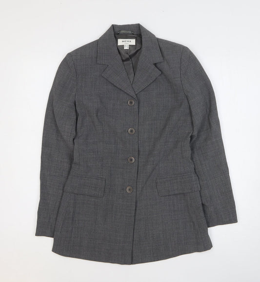 Mexx Womens Grey Polyester Jacket Suit Jacket Size 8