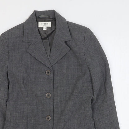Mexx Womens Grey Polyester Jacket Suit Jacket Size 8