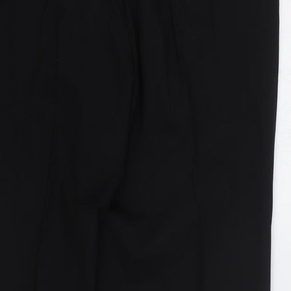 Preworn Mens Black Polyester Trousers Size 36 in Regular Zip