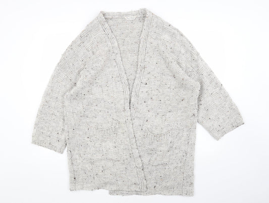 Womens UK Size 12 Miss Selfridge Grey Cardigan Jumper