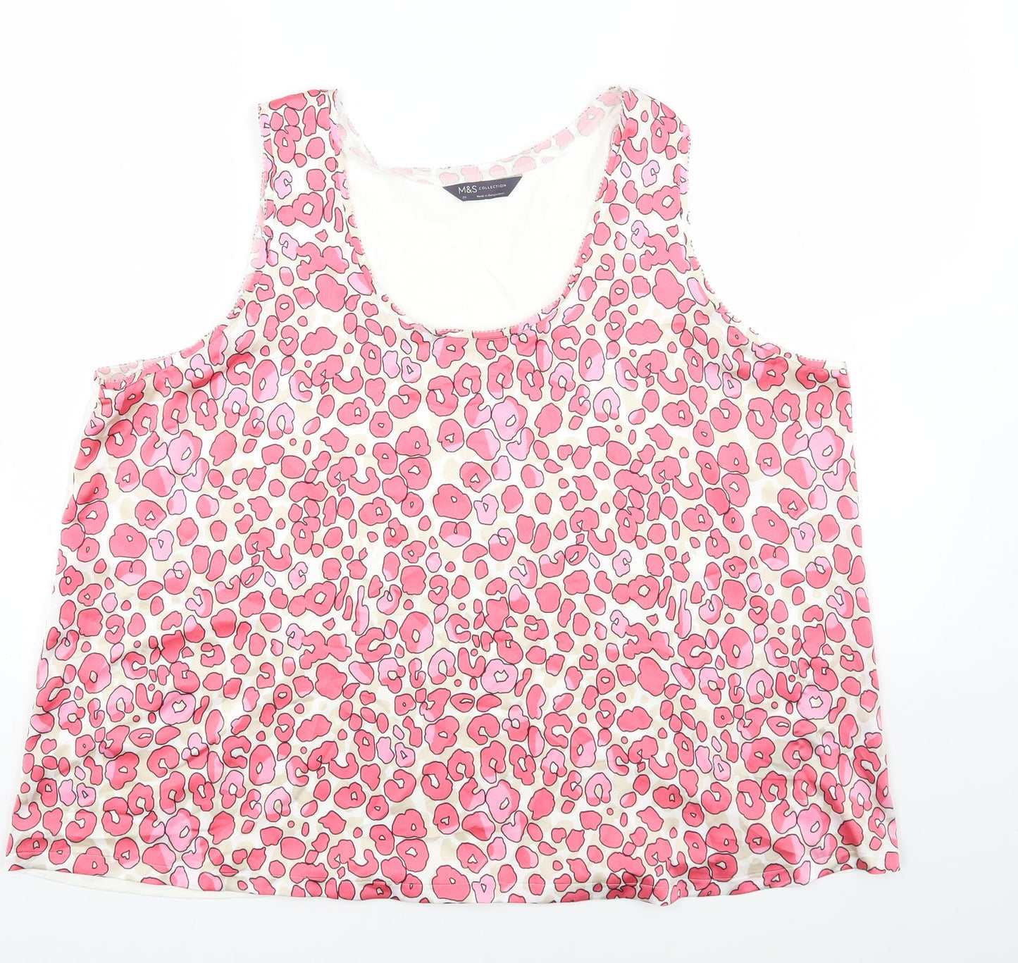 Womens UK Size 20 Marks and Spencer Pink Basic Tank