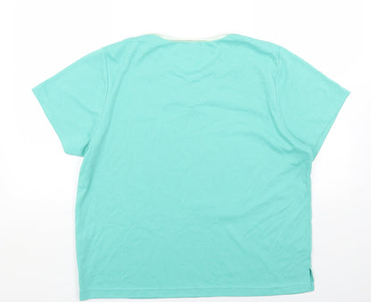 Womens UK Size XL Fay Louise Green Basic T-Shirt