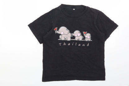 Womens UK Size S Preworn Grey Basic T-Shirt
