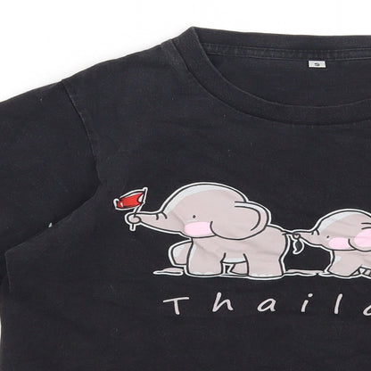 Womens UK Size S Preworn Grey Basic T-Shirt