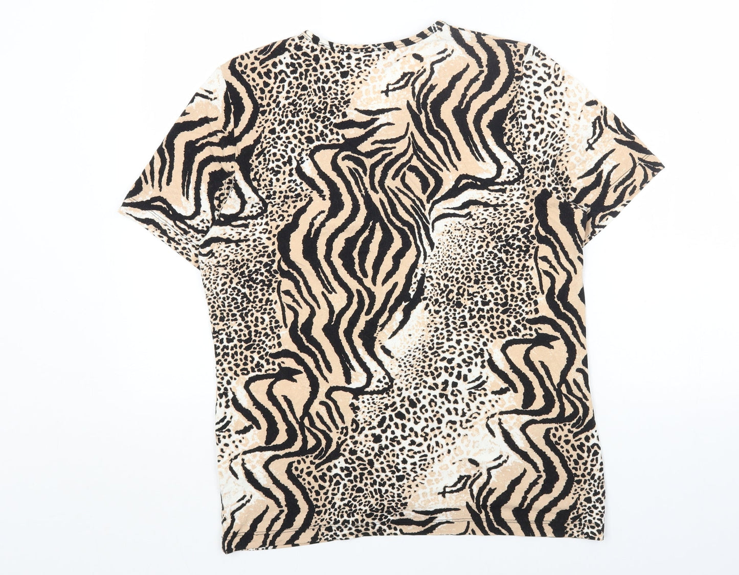Womens UK Size 16 Gelco Brown Basic T-Shirt