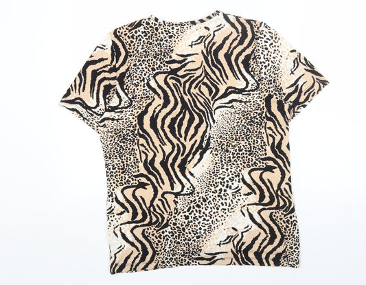 Womens UK Size 16 Gelco Brown Basic T-Shirt