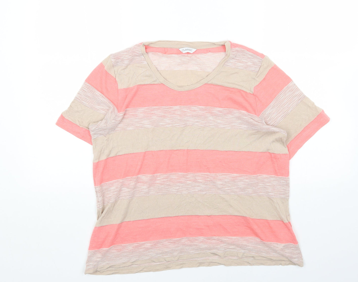 Womens UK Size 16 Marks and Spencer Multicoloured Basic T-Shirt