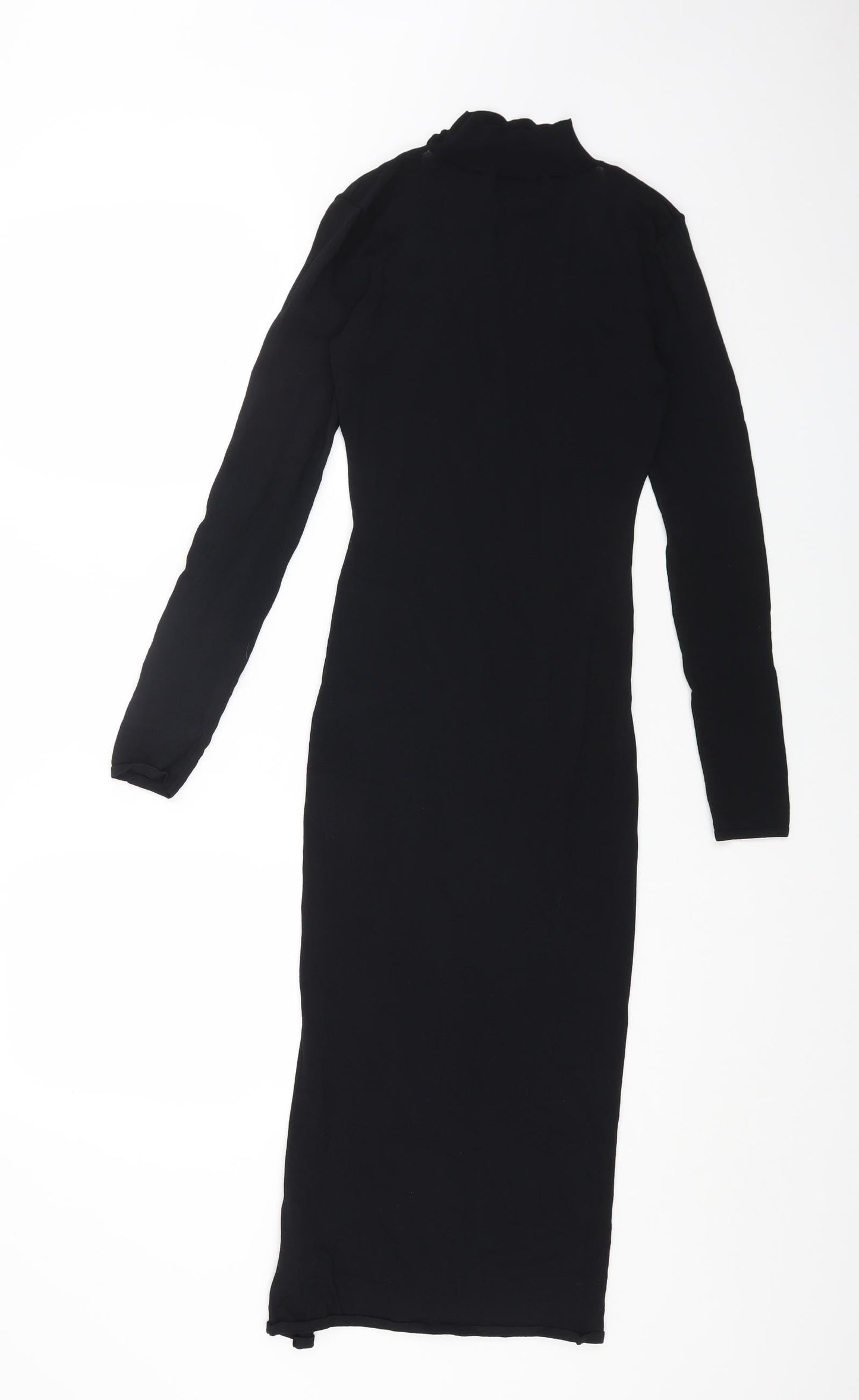 Missguided Womens Black Viscose Bodycon Size 6 Halter Pullover