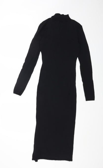 Missguided Womens Black Viscose Bodycon Size 6 Halter Pullover