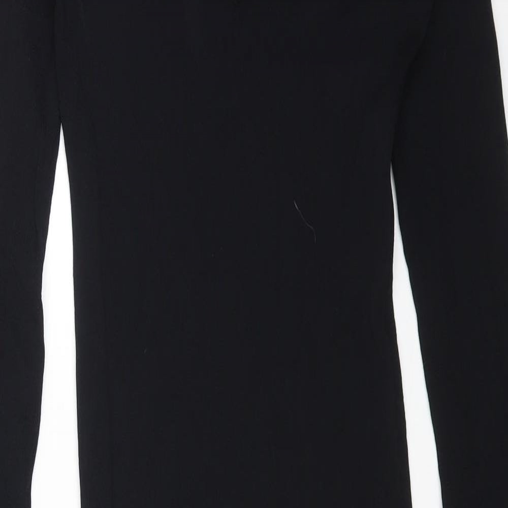 Missguided Womens Black Viscose Bodycon Size 6 Halter Pullover