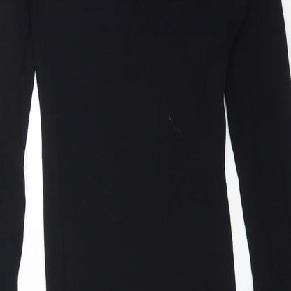 Missguided Womens Black Viscose Bodycon Size 6 Halter Pullover