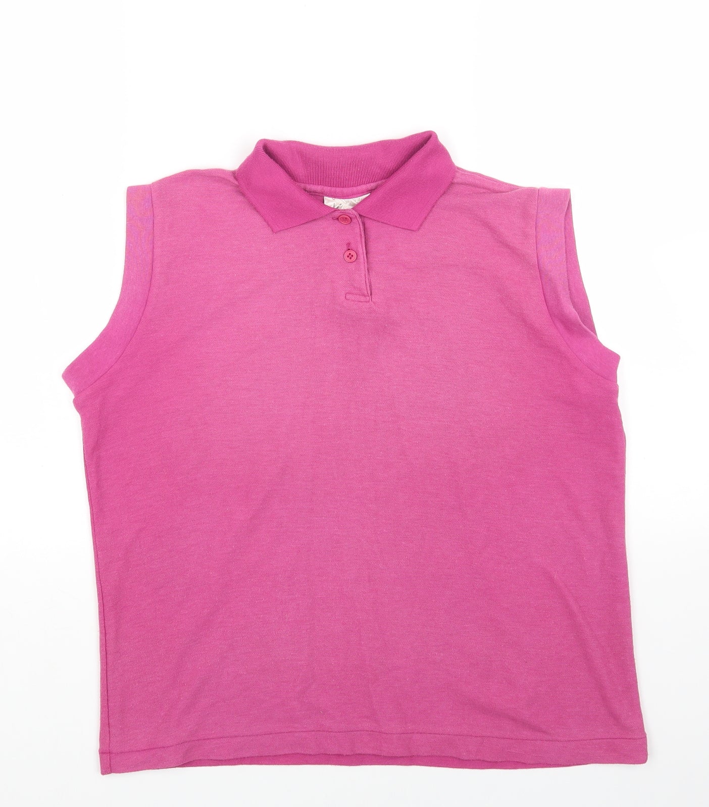 KAYS Womens Pink Polyester Basic Polo Size 16 Collared