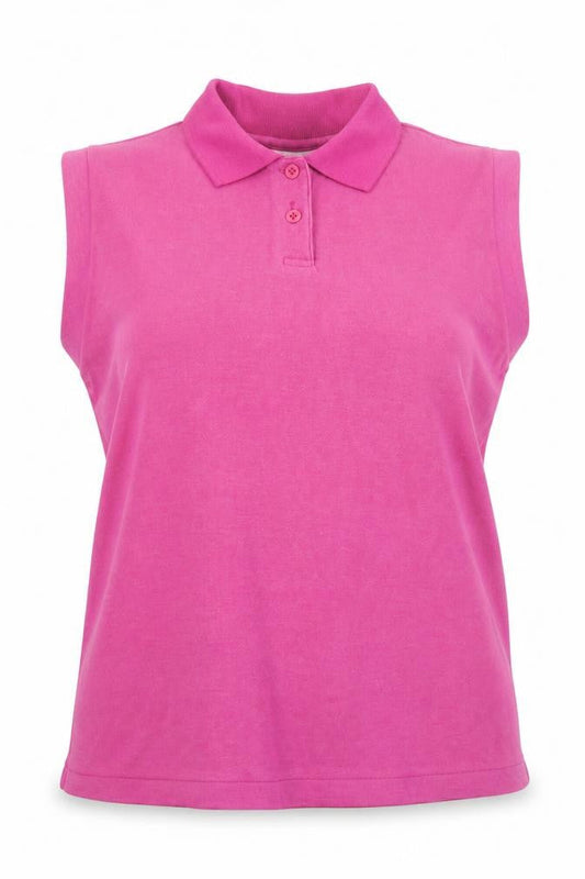 KAYS Womens Pink Polyester Basic Polo Size 16 Collared
