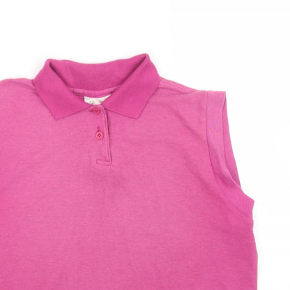 KAYS Womens Pink Polyester Basic Polo Size 16 Collared