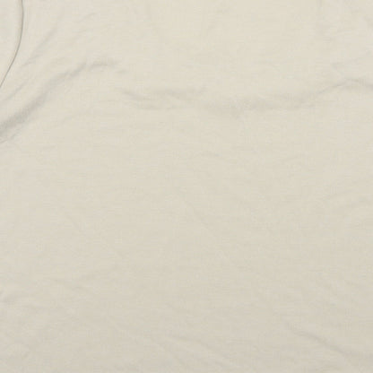 Womens UK Size L BM Beige Basic T-Shirt