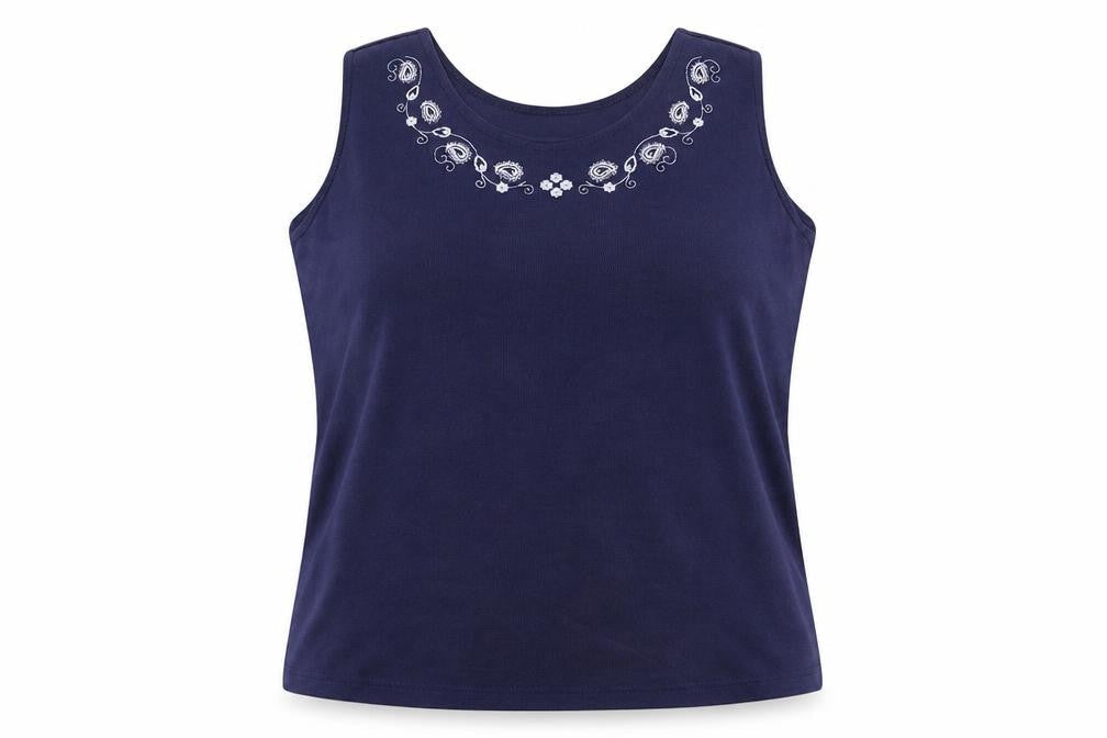 Womens UK Size XL Bonmarché Blue Basic Tank